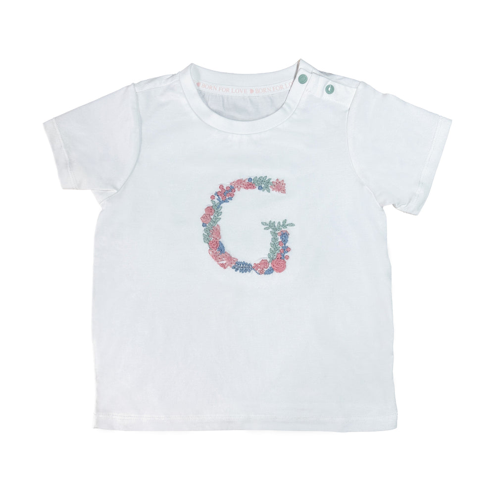 Girls Embroidered Short-Sleeve  Tee