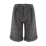 Herringbone Patterned Woolen Shorts