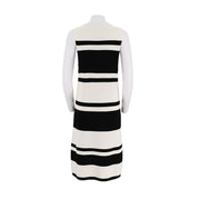 Round-Neck Striped Sleeveless Dress