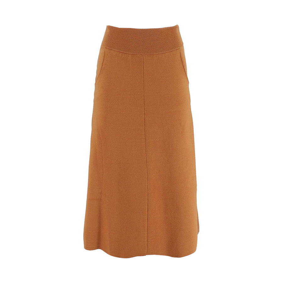 Slimming A-Line Knitted Half Cut Skirt