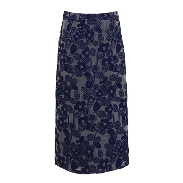 Jacquard Slit Skirt