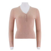 Women'S V-Neck Long-Sleeve Top