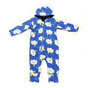 Baby Hooded Plush-Lined Long-Sleeve Jumpsuit