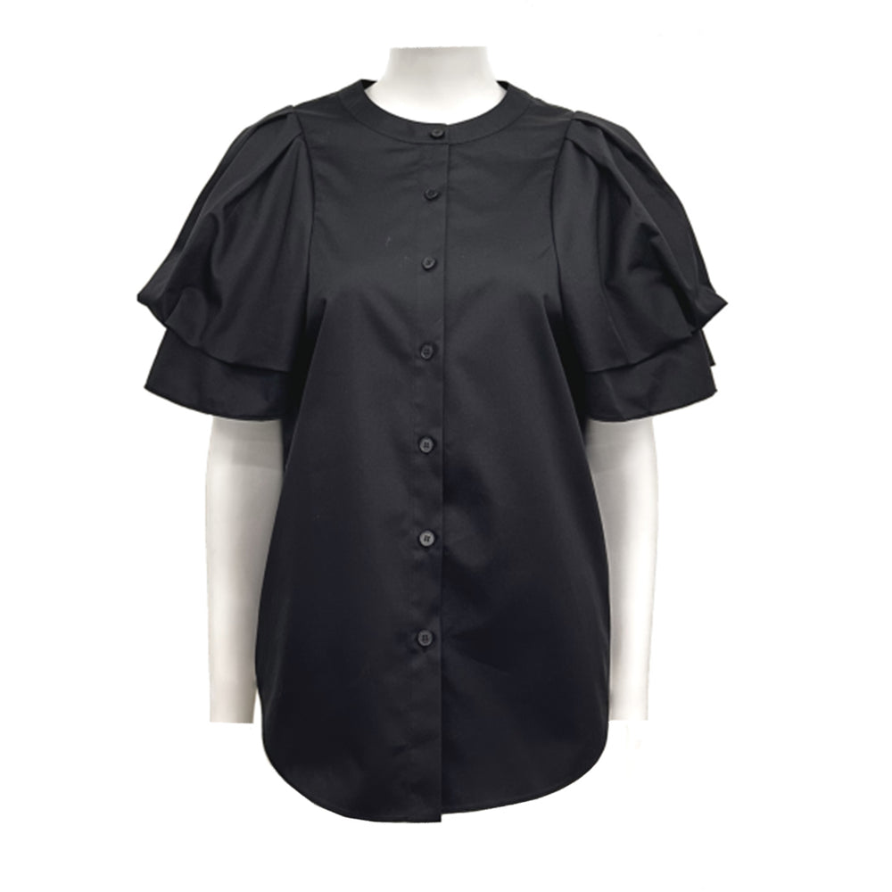 Round Neck Puffy Sleeve Top