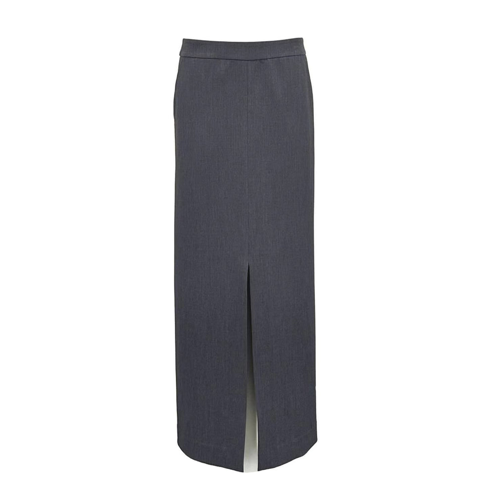 High Waisted Slit Half Length Long Skirt