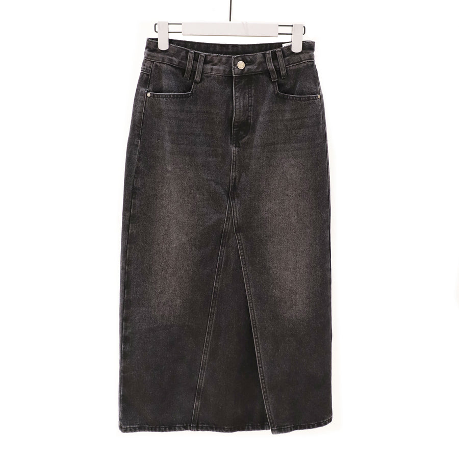 Women'S Spliced Straight Leg Denim Half Skirt