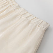 Lightweight Jacquard Elastic Waisted Pants