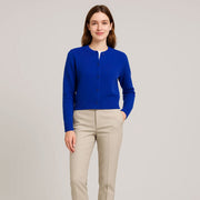 Round Neck Single Breasted Lightweight Cardigan