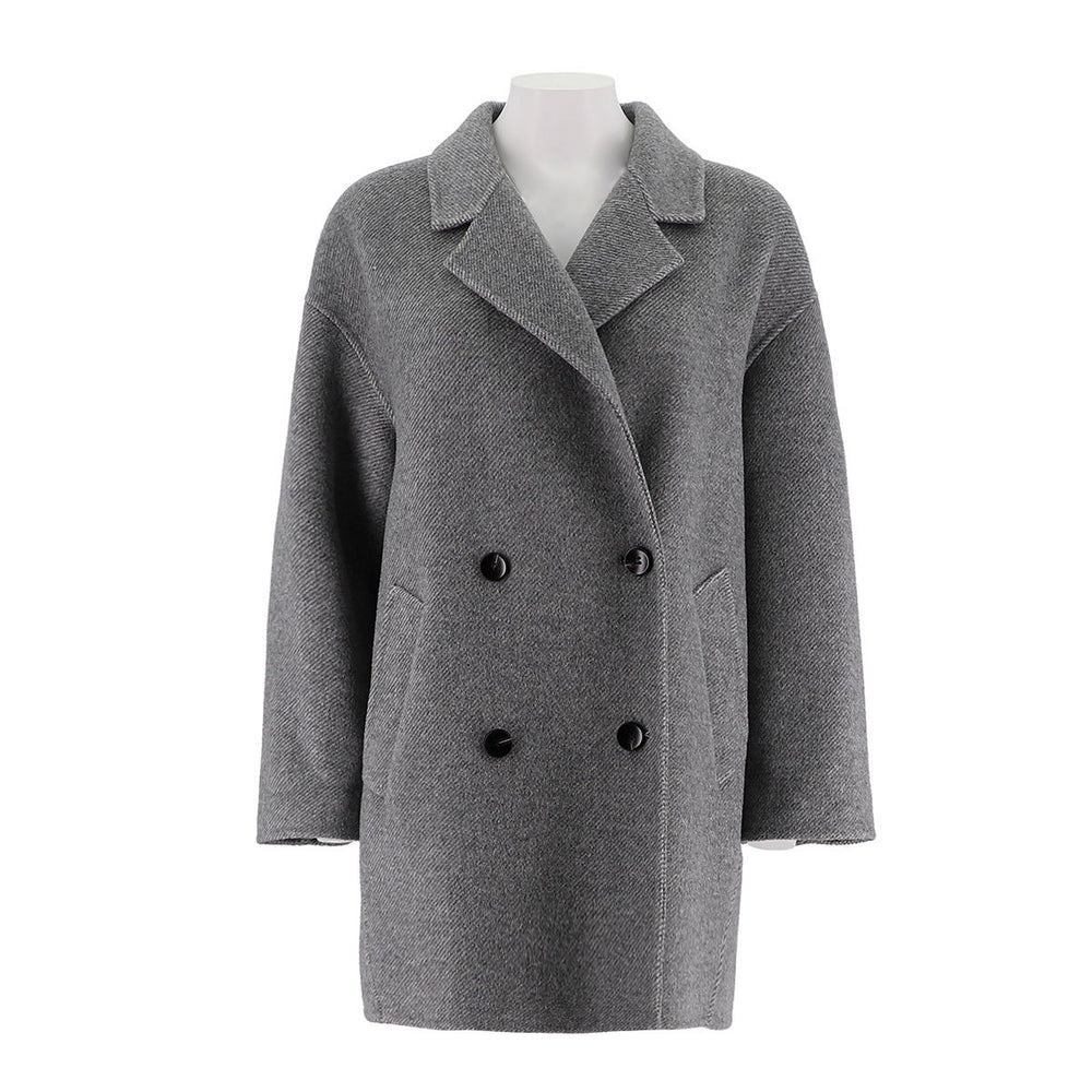 Alpaca Silk Wool Mid-Length Coat