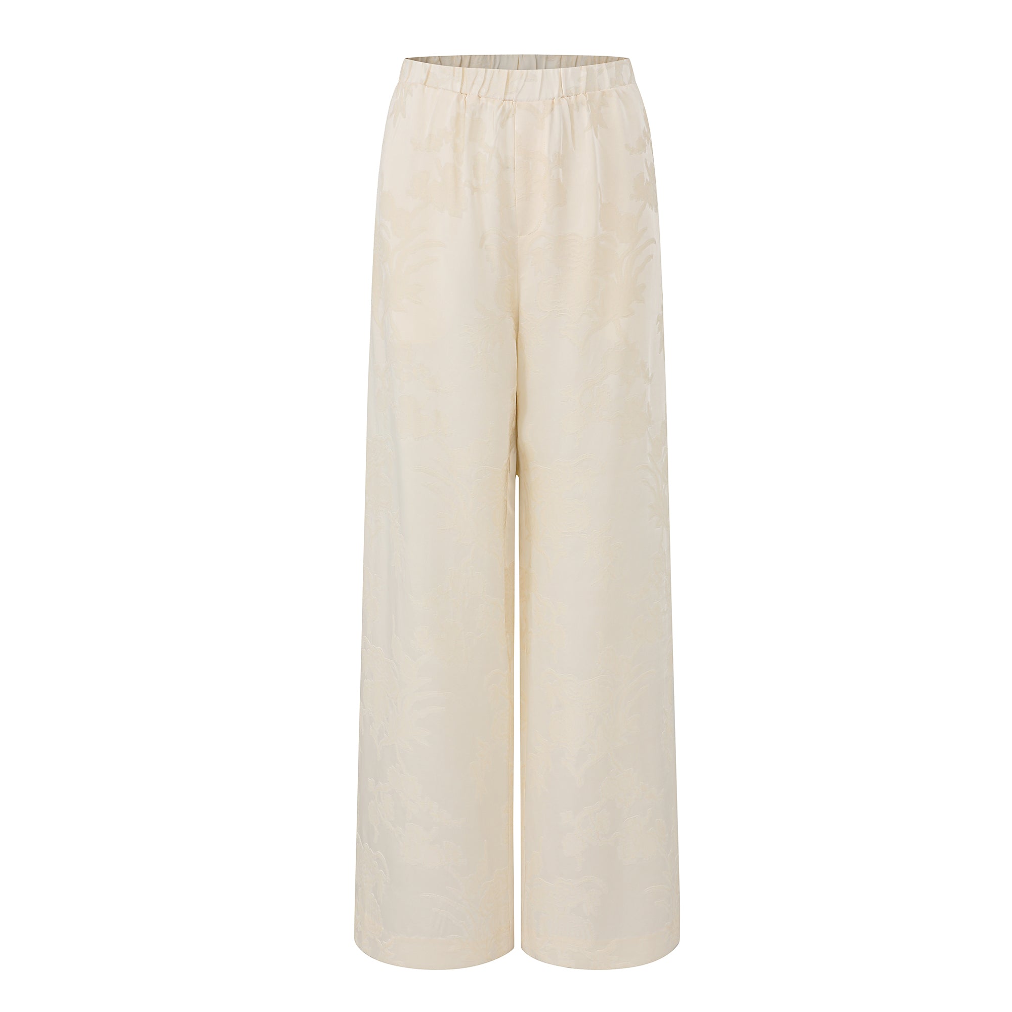 Lightweight Jacquard Elastic Waisted Pants