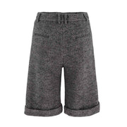 Herringbone Patterned Woolen Shorts