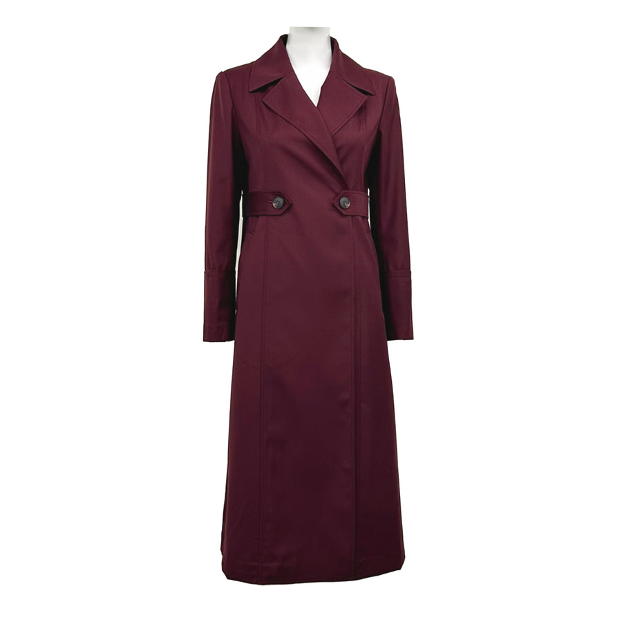 Womens Wool-Blend Trench Coat