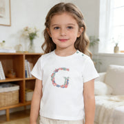 Girls Embroidered Short-Sleeve  Tee