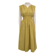 French Style Waist Cinched Sleeveless Dress